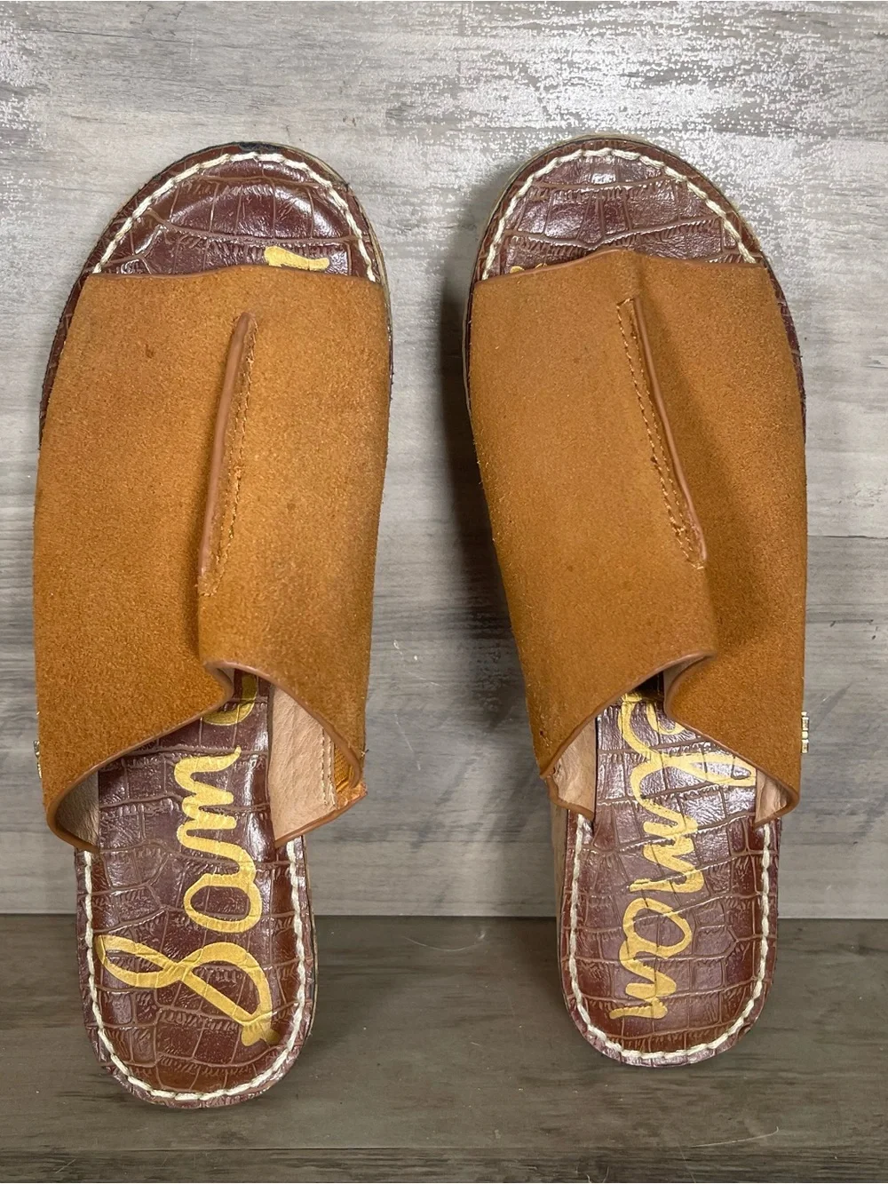 Sam Edelman Ranger LOT OF 2 Pairs Womens 7 Suede Cork Platform Wedge Sandals 90s